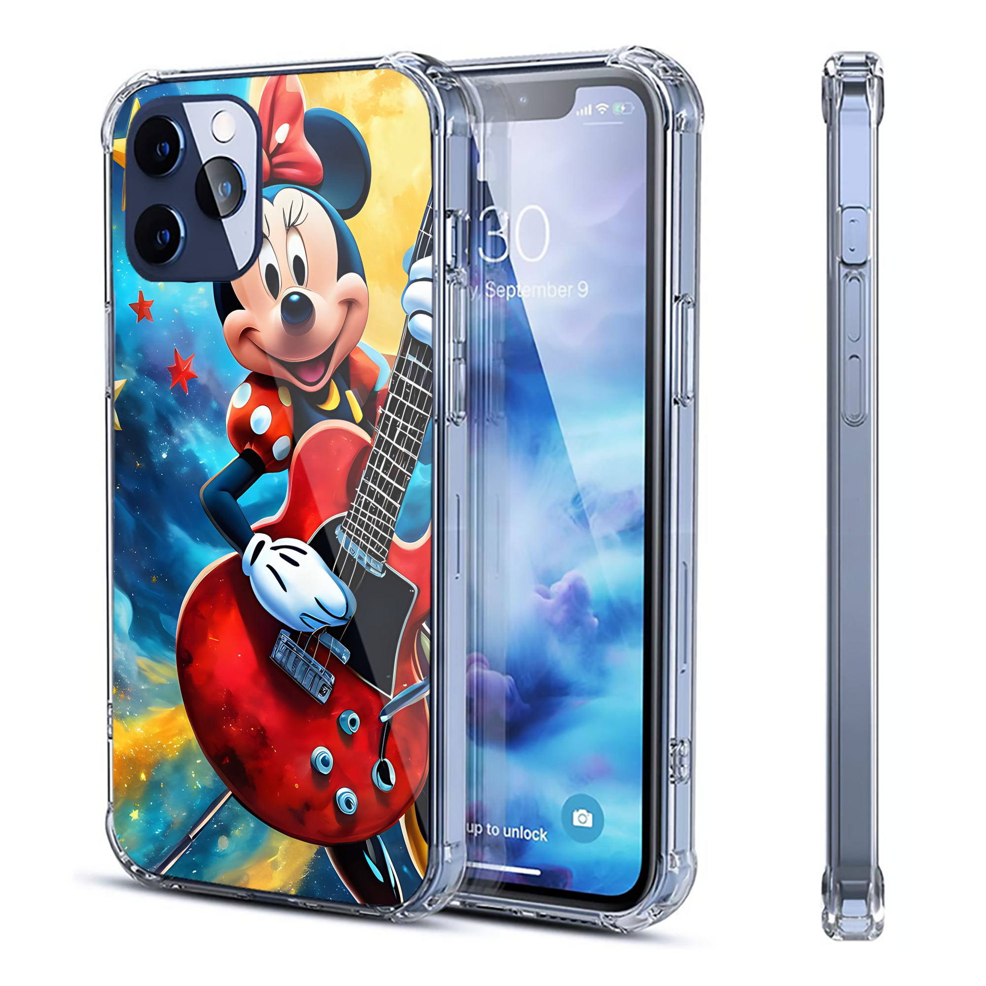 （画像用） ミッキーマウス Mickey Mouse 【iPhone 12シリーズ対応】透明スマホケース（クリアソフトケース）
